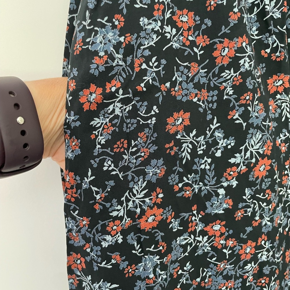 Madewell Navy Floral Cap-sleeved Vintage Summer Dress - Picture 5 of 5